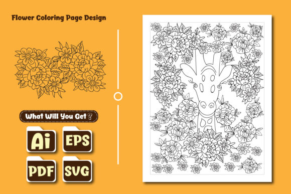 Adult Coloring Page Design by Flower-KDP