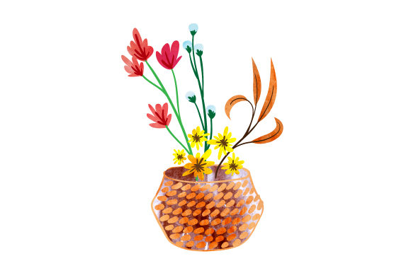 Floral Basket Watercolor
