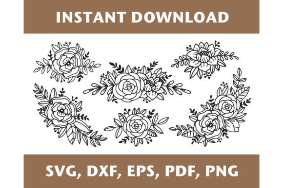 Floral SVG, Floral Template, Floral DXF