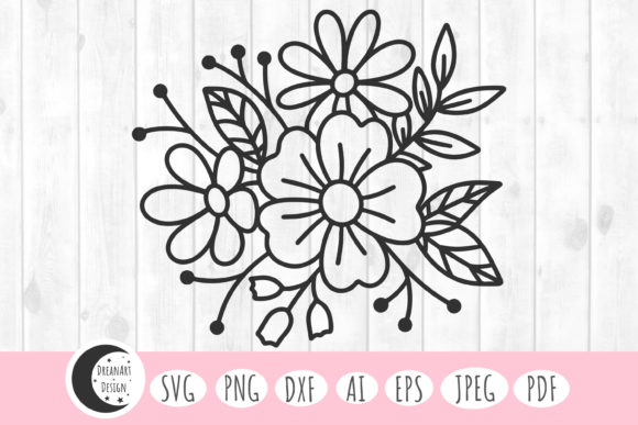 Floral SVG: Wildflower Charm for Real Embroidery