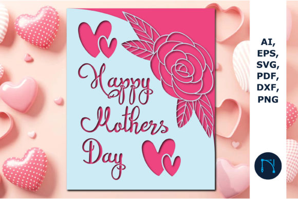 Happy Mother’s Day Card Cover Floral SVG