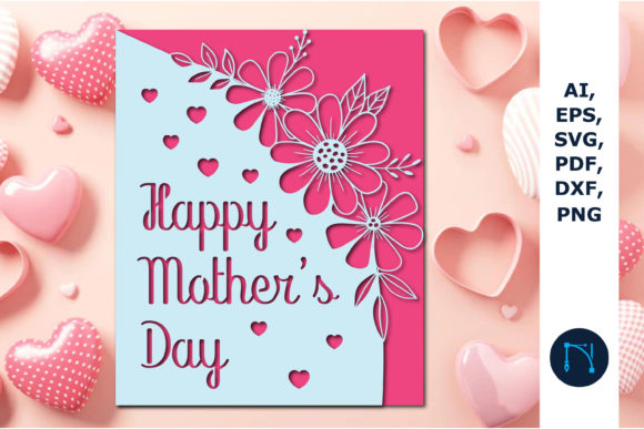 Happy Mother’s Day Card Cover Floral SVG