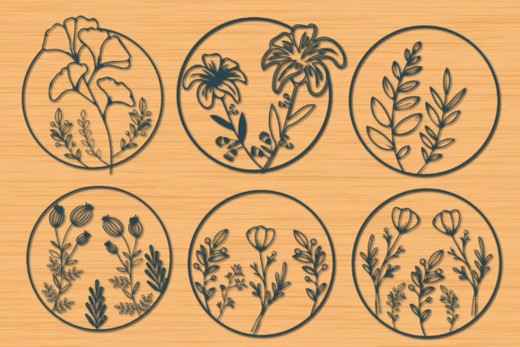 Laser Cut Panels Floral SVG