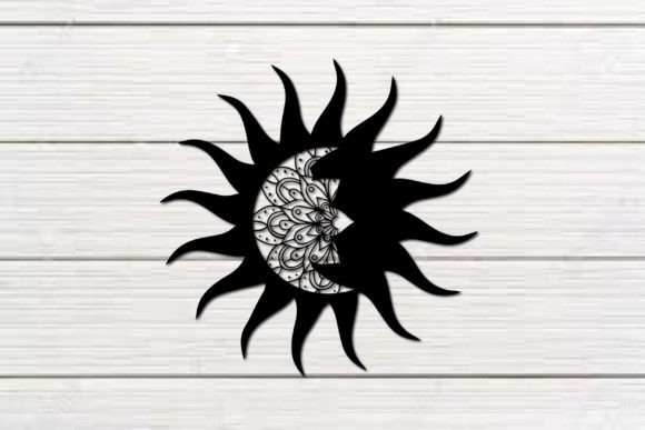 Moon Mandala Sun Floral SVG
