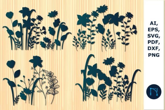 Paper Laser Cut Spring Floral SVG Bundle