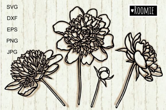 Peony SVG: Wedding Floral Cut File