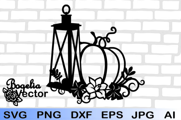 Pumpkin Floral Lantern