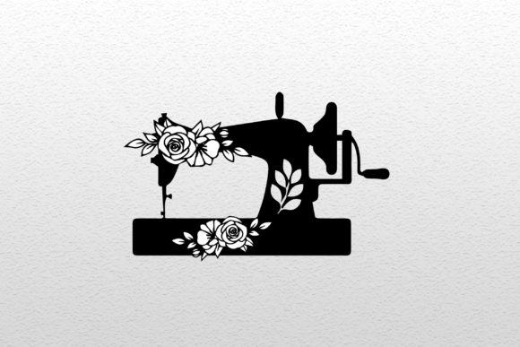 Sewing Machine and Floral SVG