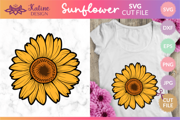 Sunflower SVG Sunflower Floral Clipart