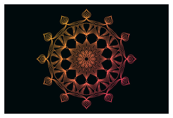 Vector Color Ornamental Mandala Design